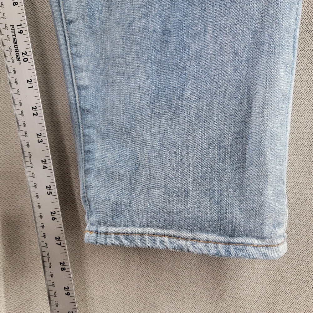 Talbots Everyday Relaxed Jeans Patch Leg Light Wash Womens 16 Boho Ankle - Picture 7 of 9